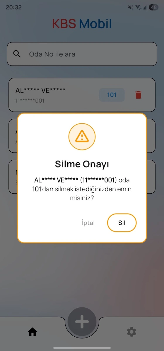 Silme Onayı Penceresi